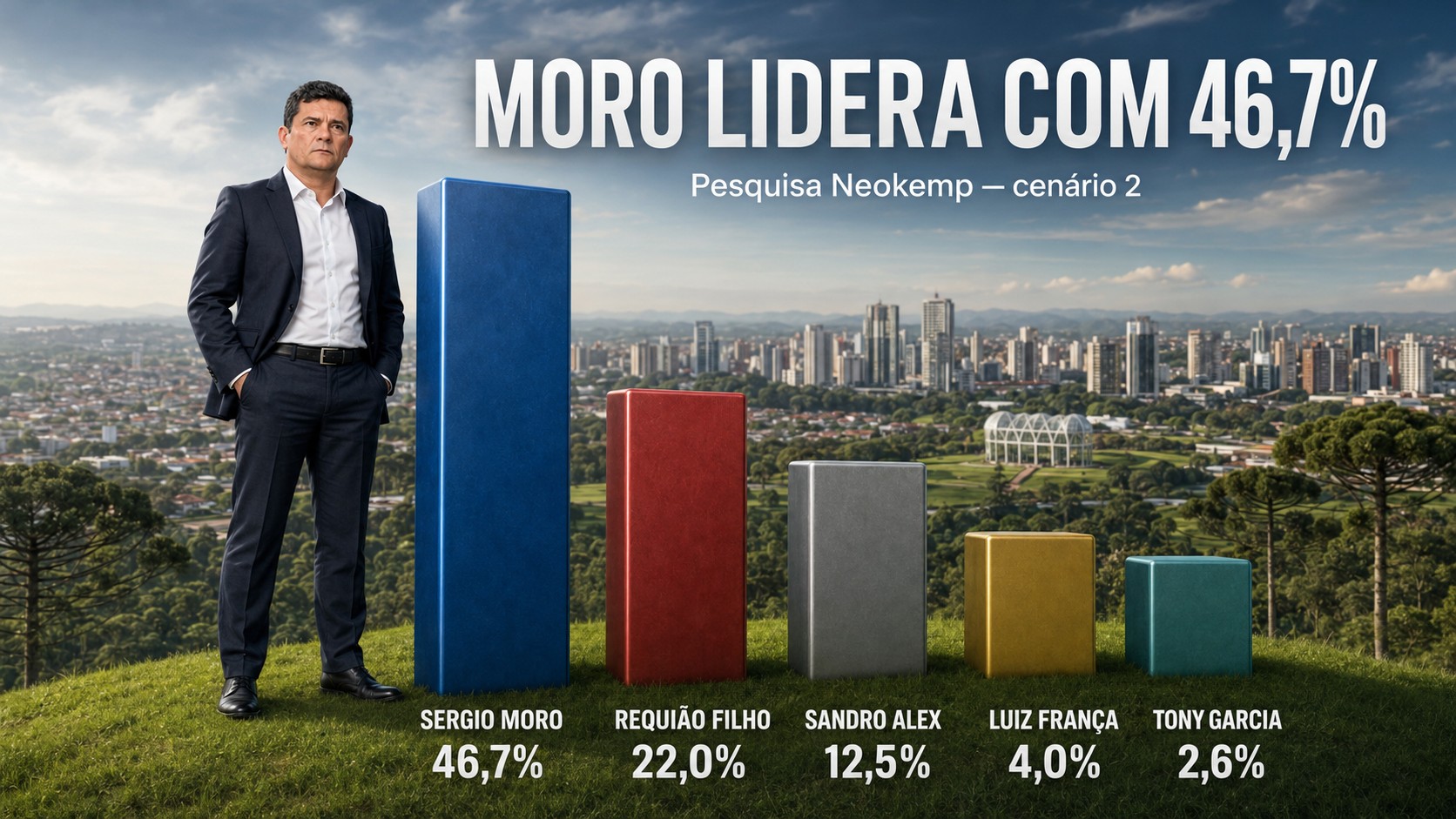 Moro lidera isolado pesquisa para o governo do Paraná