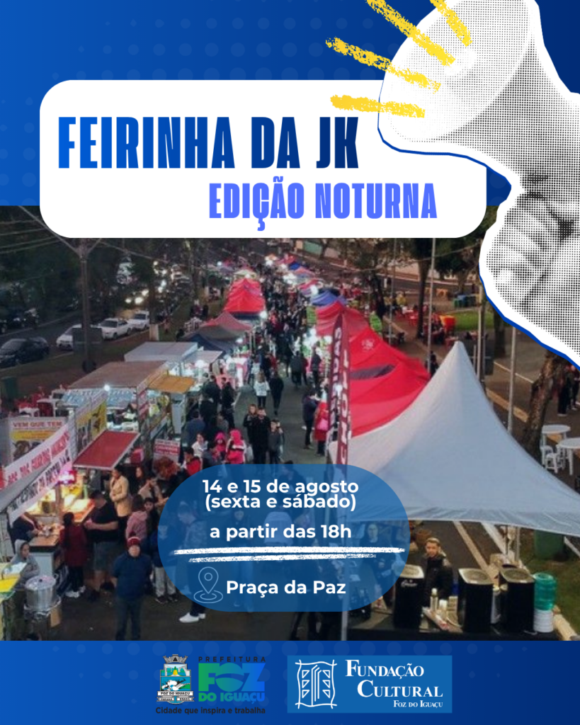 Foz do Iguaçu terá edição especial da Feirinha da JK na Praça da Paz