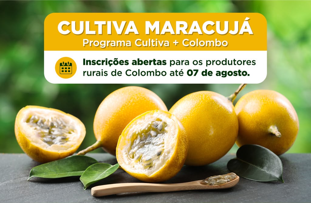 Colombo abre inscrições para programa que incentiva cultivo de maracujá