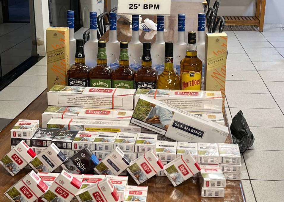 Operação integrada apreende bebidas importadas e cigarros contrabandeados