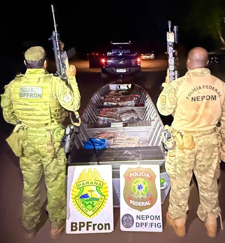 BPFRON e Polícia Federal apreendem 280,3 kg de maconha em Foz do Iguaçu