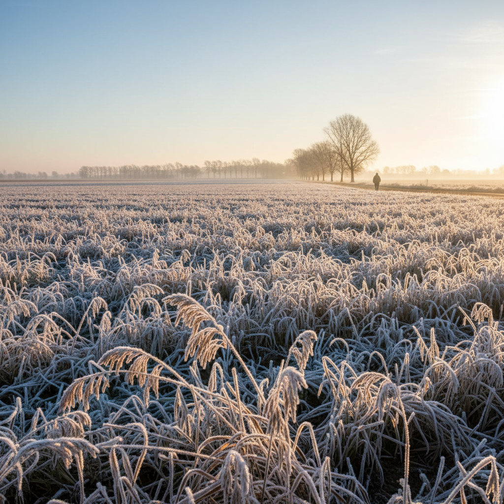 Massa de ar frio traz amanhecer gelado e trégua da chuva nesta segunda-feira
