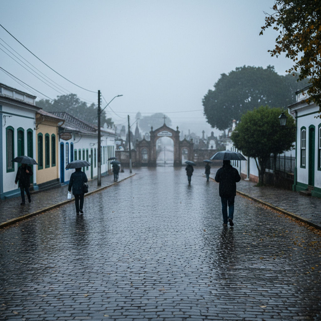Dia de Finados terá chuva e temperaturas entre 19°C e 23°C